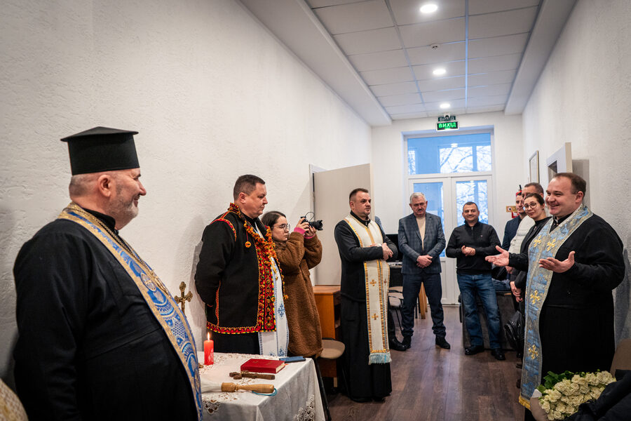 Освячення будинку стаціонарного догляду в селищі Кути